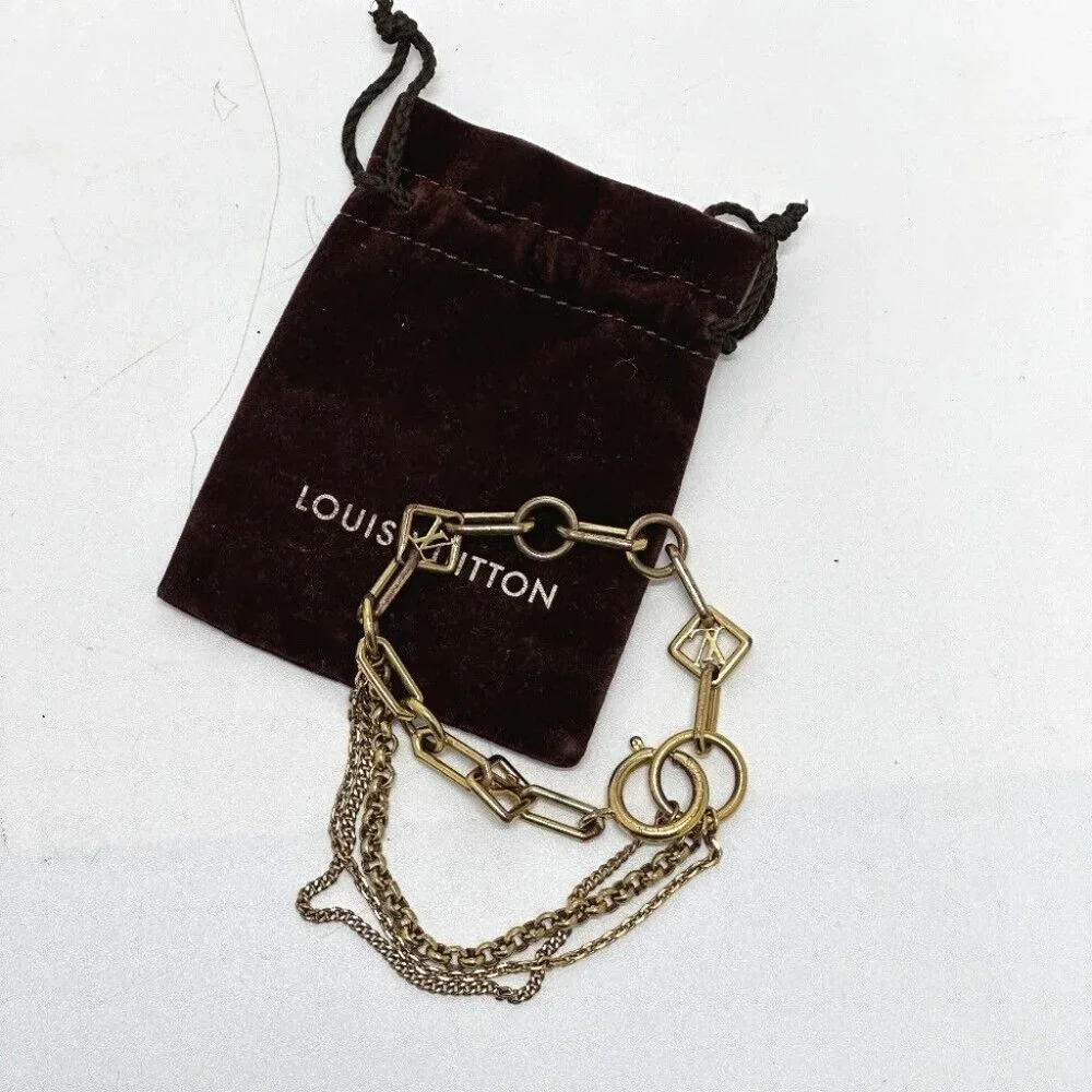 LOUIS VUITTON Bracelet Chene Vegas Chain Bracelet Gold Plated Gold - Picture 2 of 7